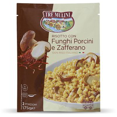 Risotto funghi porcini zafferano Tre mulini